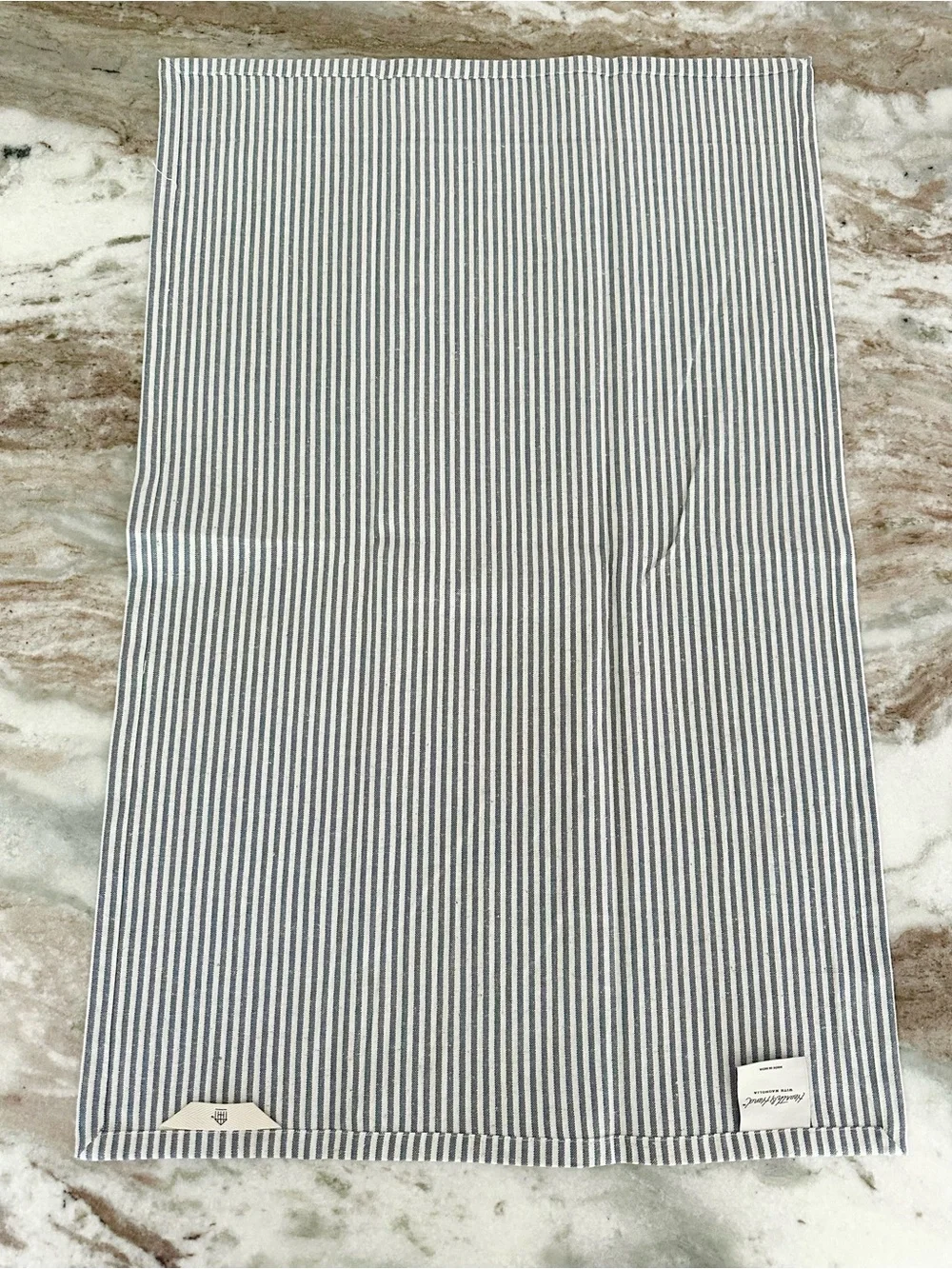 Hearth & Hand Magnolia Set of 2 Cotton Linen Blend Kitchen Towels- Plaid Stripes
